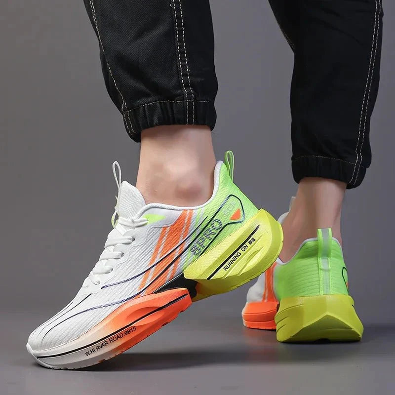 Men's breathable TrendLux Wear athletic tennis and running shoes with soft mesh soles and carbon plate support.