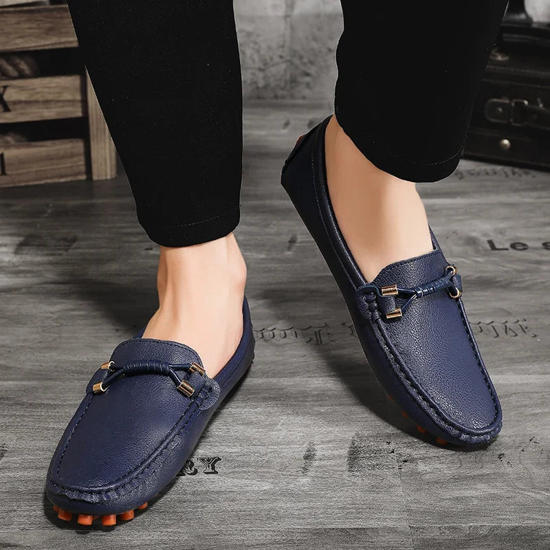 Men's Metal-Detail Slip-On Loafers