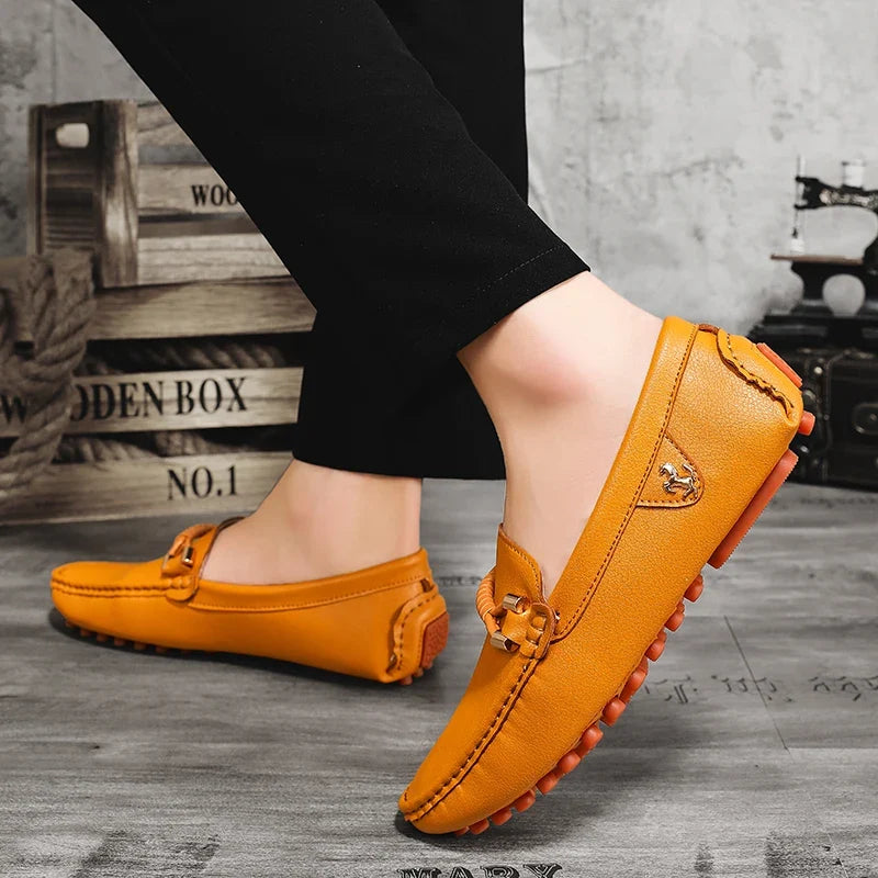 Men's Metal-Detail Slip-On Loafers