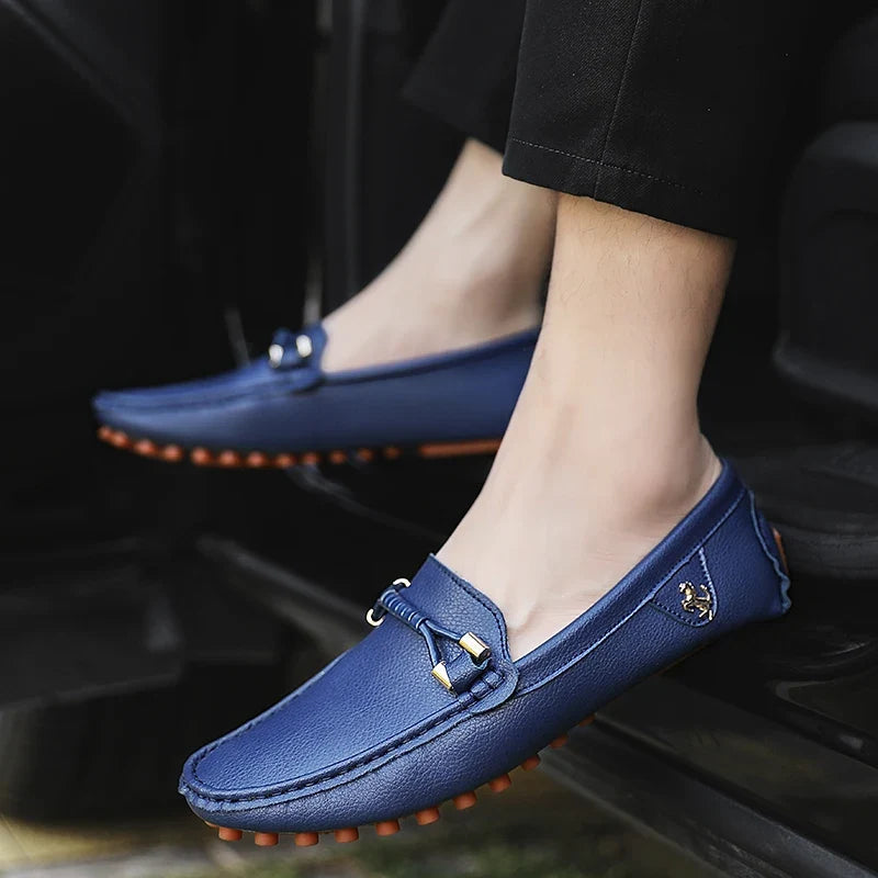 Men's Metal-Detail Slip-On Loafers