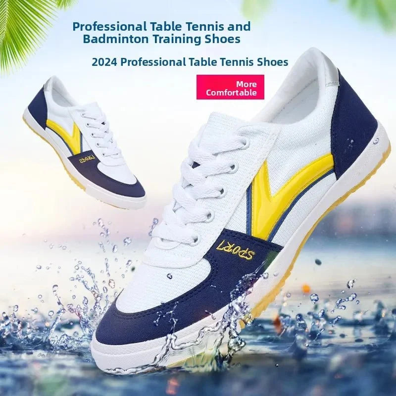TrendLux Wear professional table tennis shoes with anti-slip soles and breathable design for training and competition.