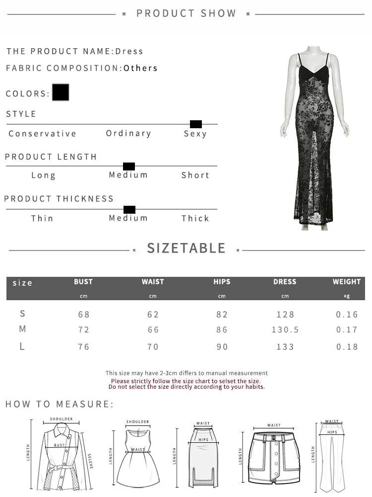 Black Sheer Floral Backless Maxi Dress