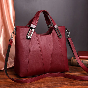 TrenLux Wear Women's Luxury Pure Leather Multi-Pocket  Handbag TrenLux Wear