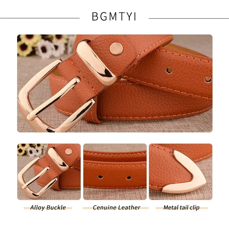 Women's Vintage Pin Buckle PU Leather Trouser Belt. TrenLux Wear