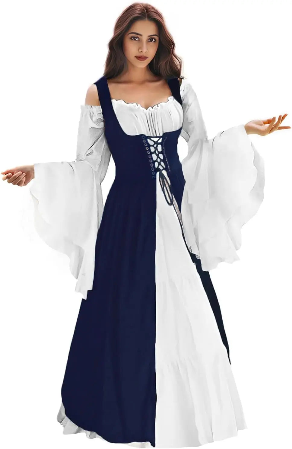 TrenLux Wear Women's Polyester Medieval Renaissance Faire Costume Dress The Glow Sanctuary