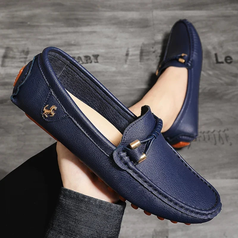 Men's Metal-Detail Slip-On Loafers