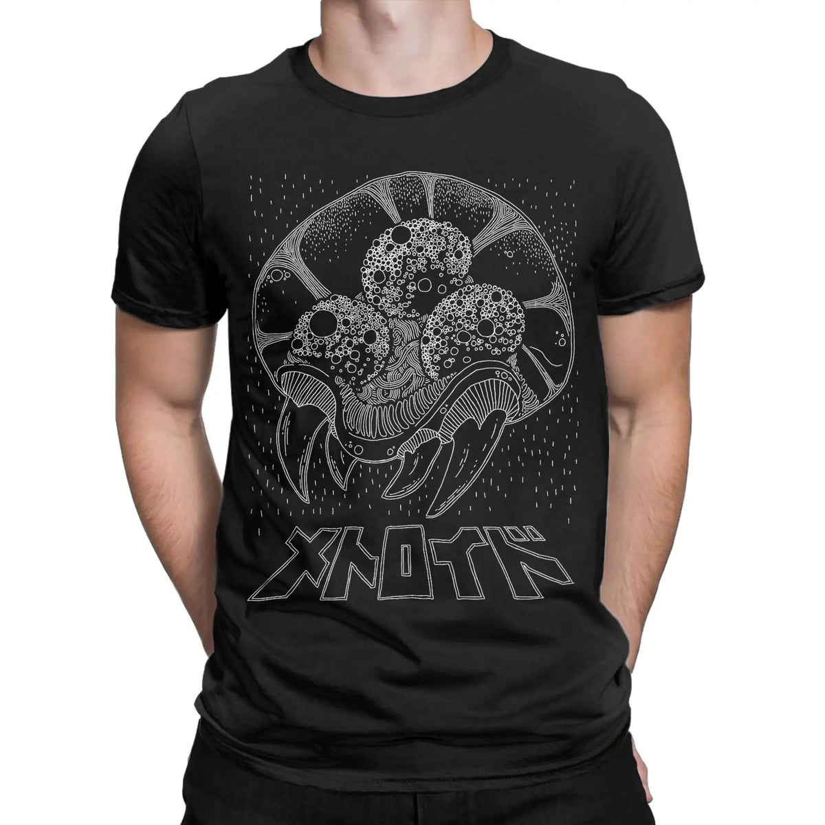 Men's Metroid vintage graphic T-shirt by TrendLux Wear in khaki, burgundy, and army green, made of 100% cotton, retro style.