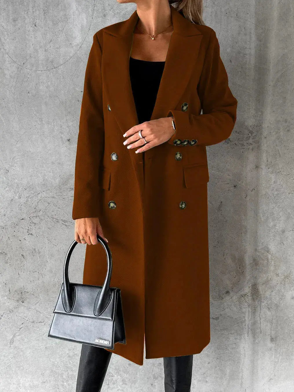 TrenLux Wear Women's Retro Double-Breasted Woolen Coat — Streetwear Winter Jacket TrenLux Wear