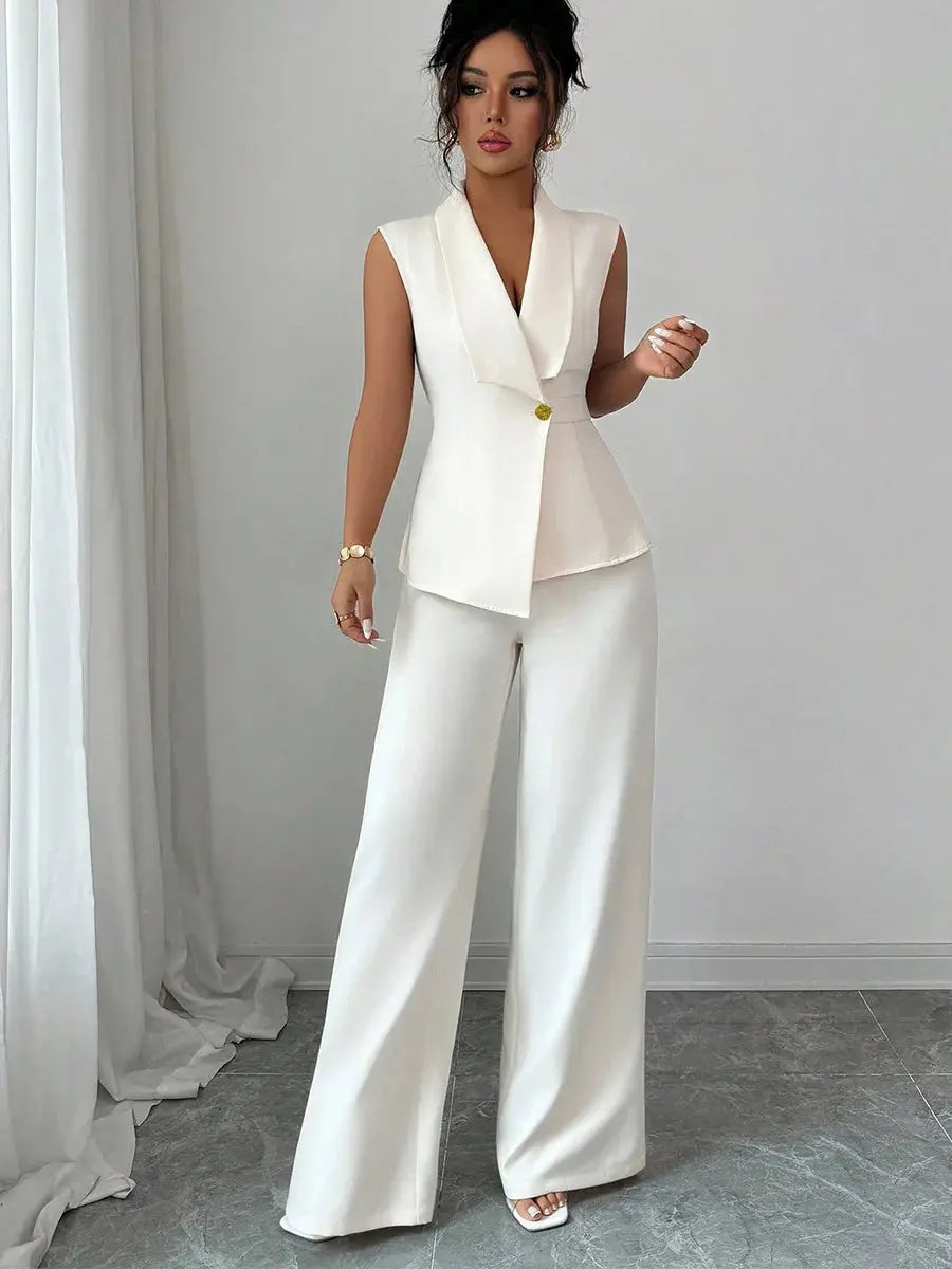 Trenluxwear Women's spring 2 Piece sleeveless Suit TrenLux Wear