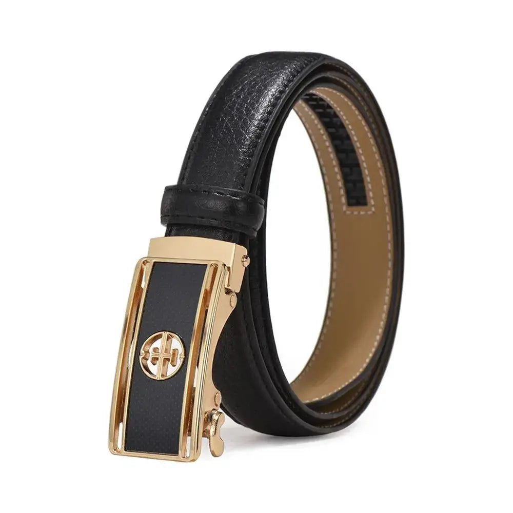 Women's Luxury Genuine Leather Belt — Automatic Buckle Waistband (105 cm) TrenLux Wear