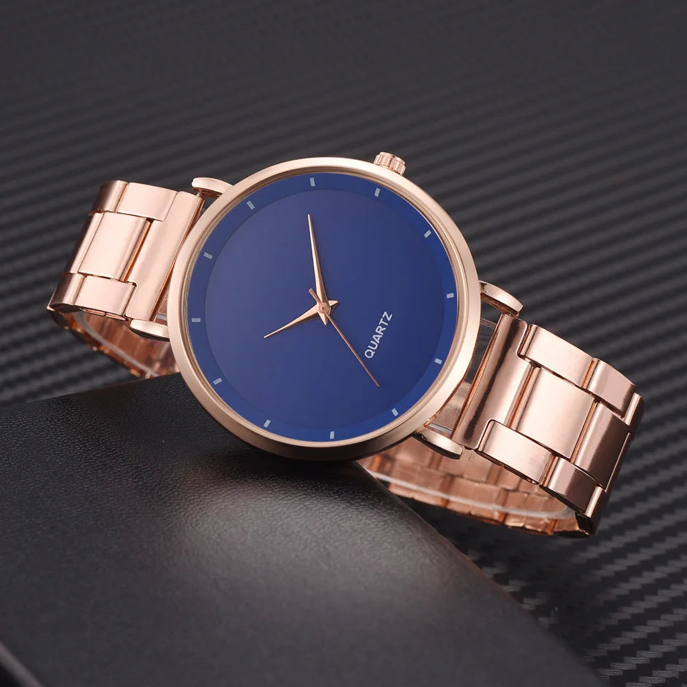 TrenLux Wear Women's Rose Gold Stainless Steel Fashion/Business Quartz Wristwatch TrenLux Wear