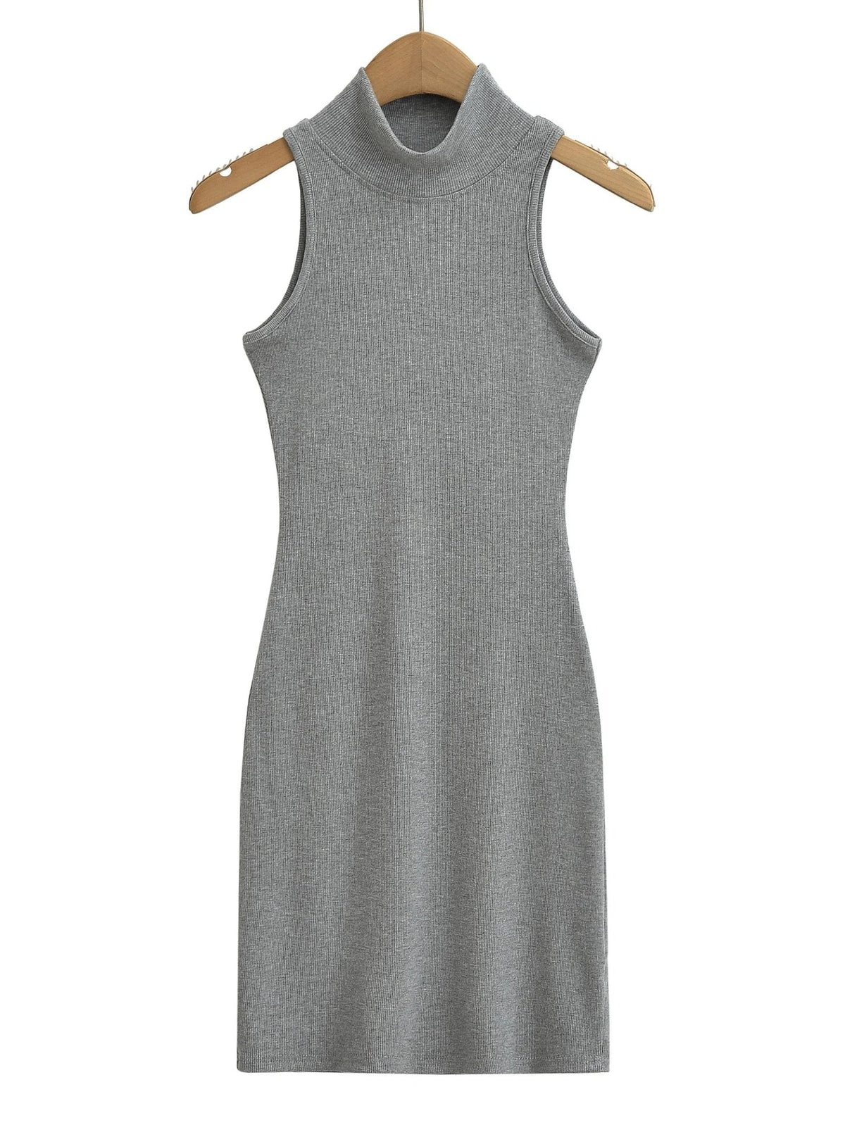 Women's knit turtleneck bodycon ankle-length maxi dress by The Glow Sanctuary, showcasing a fitted, cozy, and stylish design.