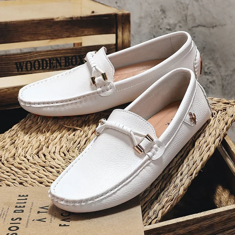 Men's Metal-Detail Slip-On Loafers