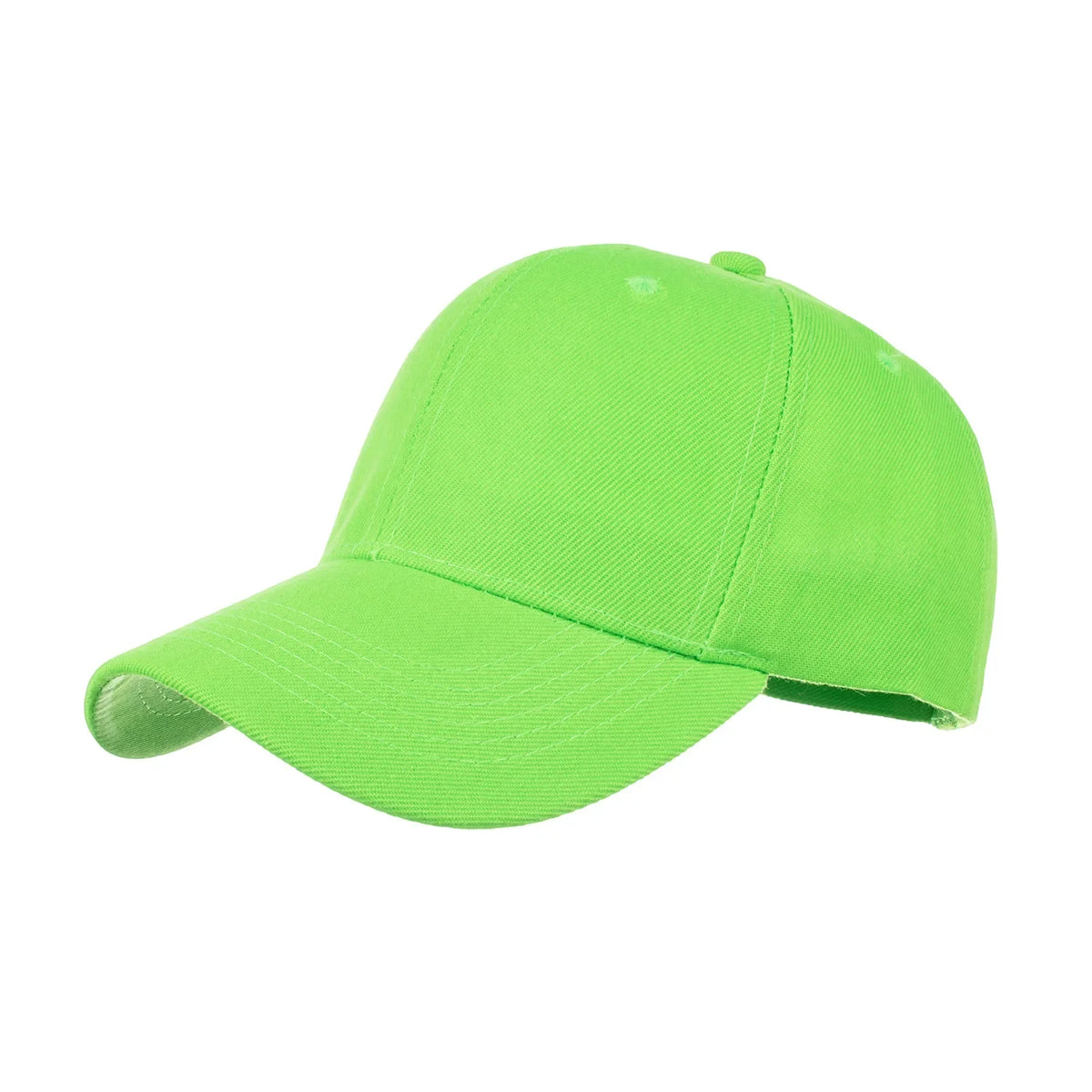 Unisex solid color baseball cap by TrendLux Wear, 5-panel structured hat in various colors, shown in black.