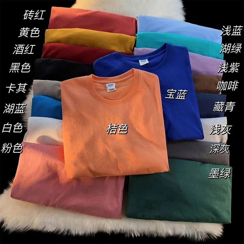 Unisex oversized long sleeve blank T-shirt from My Store 5, available in 18 colors and sizes S to 3XL, casual streetwear style.