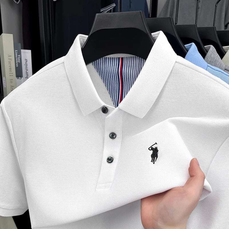 Men's Embroidered Cotton Golf Polo