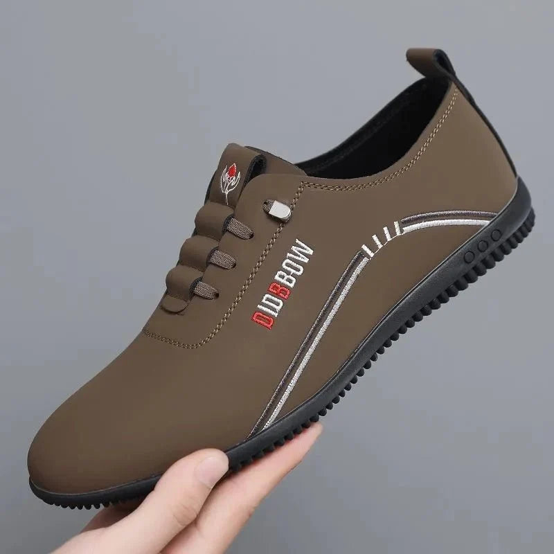 Men's leather loafers by TrendLux Wear featuring soft soles and slip-on design, ideal for comfortable walking and casual wear.