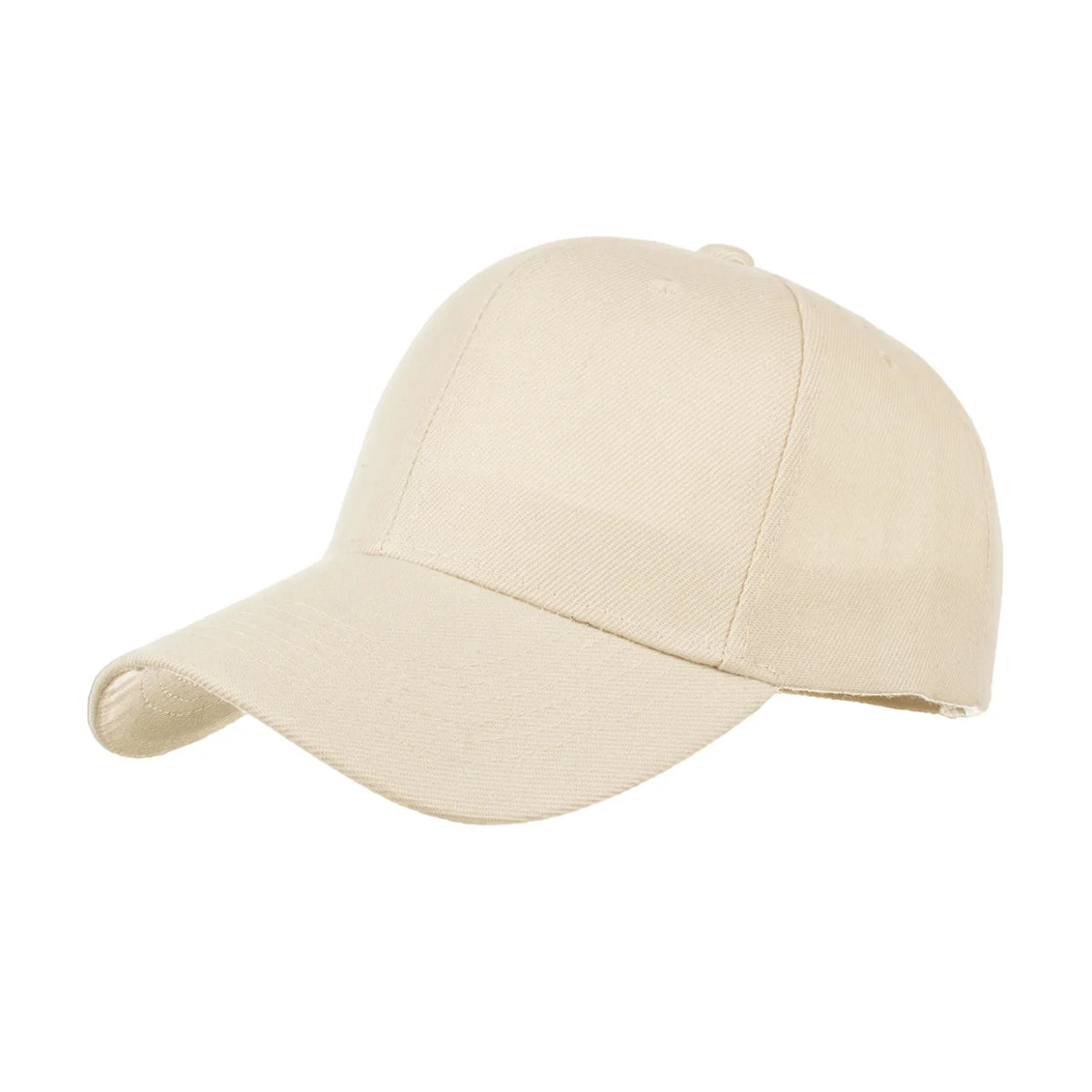 Unisex solid color baseball cap by TrendLux Wear with 5-panel structured design in a neutral shade.