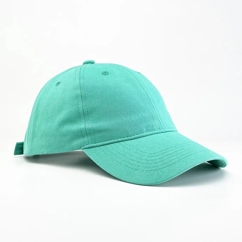 Unisex TrendLux Wear high-end cotton curved brim baseball cap in soft fabric, available in multiple colors, Korean style design