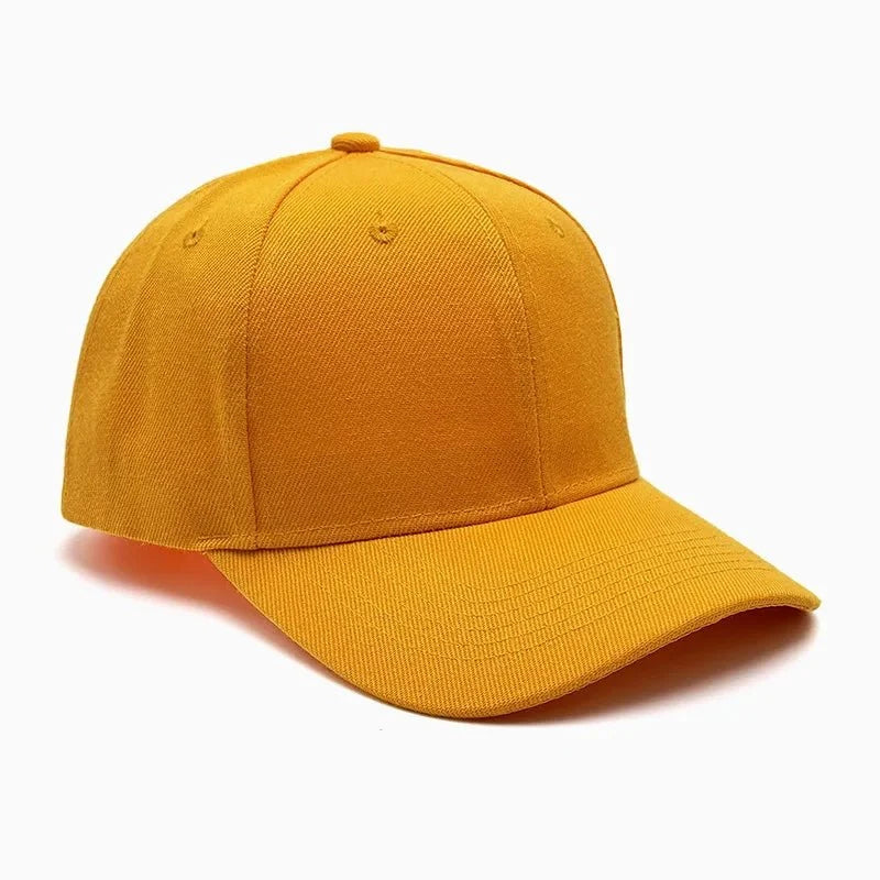 Unisex breathable sun-protective baseball cap with adjustable fit and hard brim, available in 22 colors by TrendLux Wear.