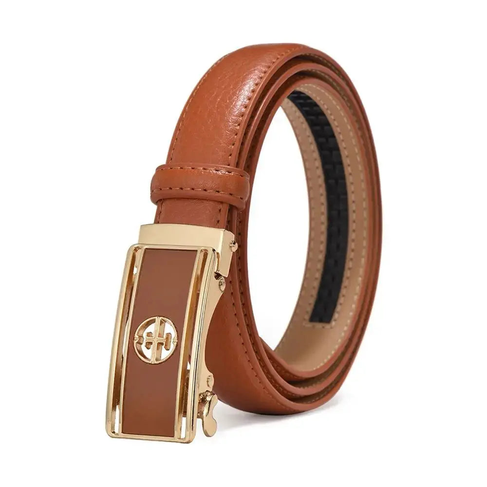 Women's Luxury Genuine Leather Belt — Automatic Buckle Waistband (105 cm) TrenLux Wear
