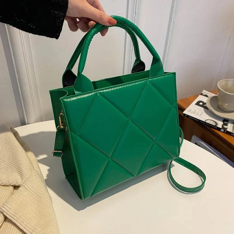 Large plaid women's handbag by TrendLux Wear featuring casual fashion style and spacious interior for everyday use.
