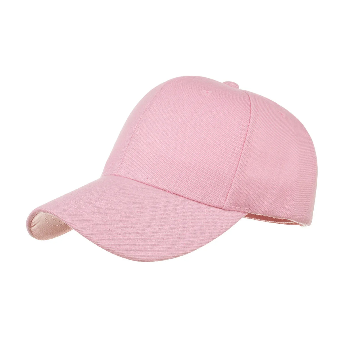 Unisex solid color 5-panel structured baseball cap by TrendLux Wear in black, with a curved brim and adjustable strap.