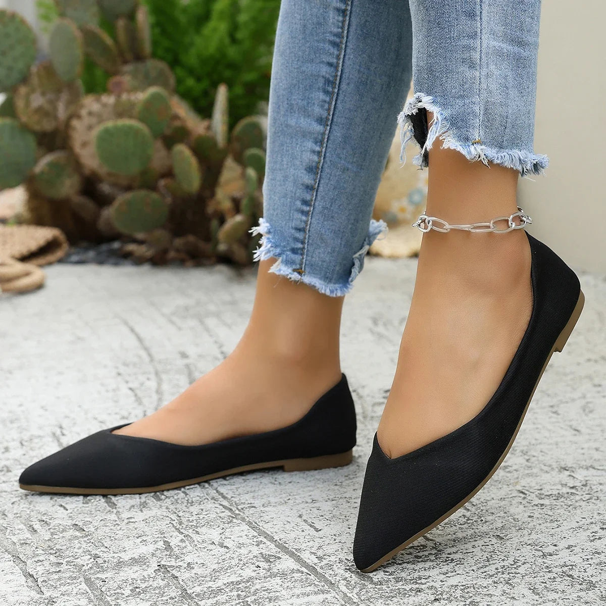 TrenLux Wear Women's Plus Size Lightweight Slip-On Ballet Flat Comfortable Work Shoes TrenLux Wear