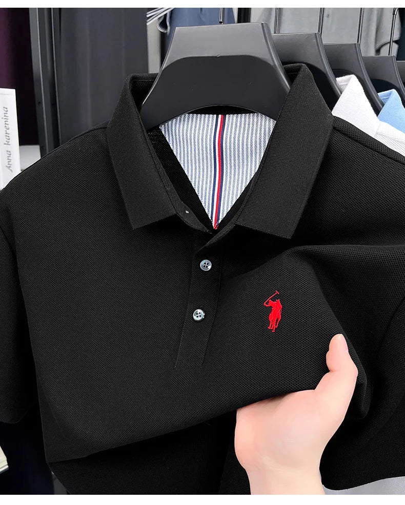 Men's Embroidered Cotton Golf Polo