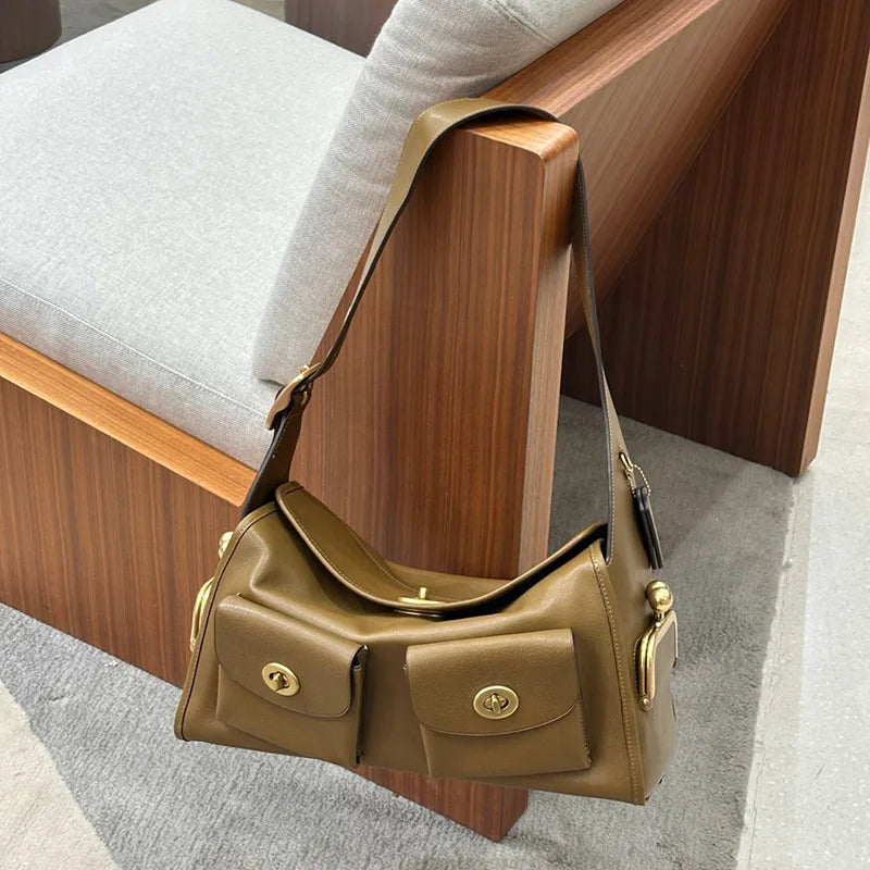 TrenLux Wear Women's Vintage Pure Leather Large Capacity Bag TrenLux Wear