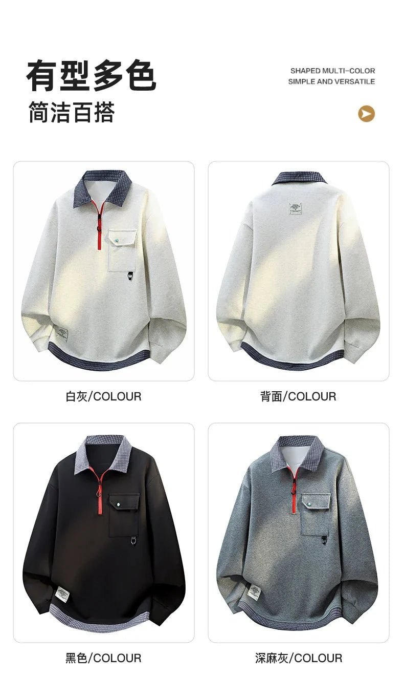 Men's TrendLux Wear quick-dry zip-up hoodie in solid color, casual sweatshirt with front zipper and comfortable fit.