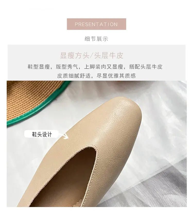 TrenLux Wear Women's Round-Toe Leather Loafer Flats — Versatile Slip-On Casual Shoes TrenLux Wear