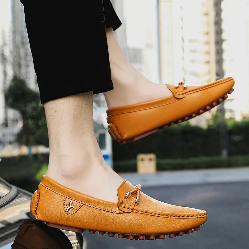 Men's Metal-Detail Slip-On Loafers