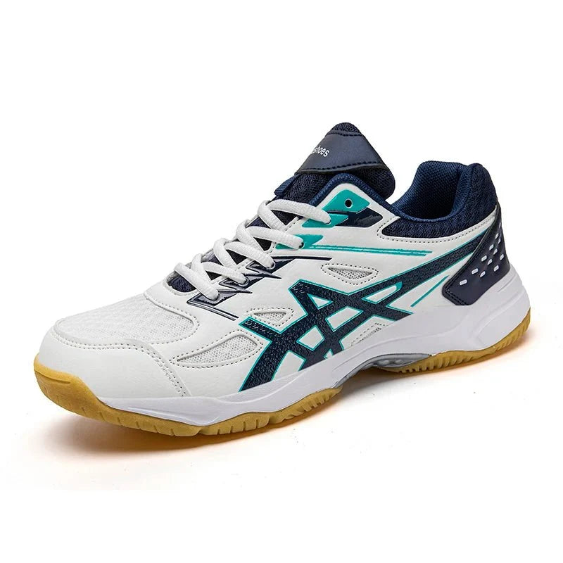 Unisex anti-slip court sneakers by TrendLux Wear designed for badminton and table tennis, featuring durable athletic shoe construction.