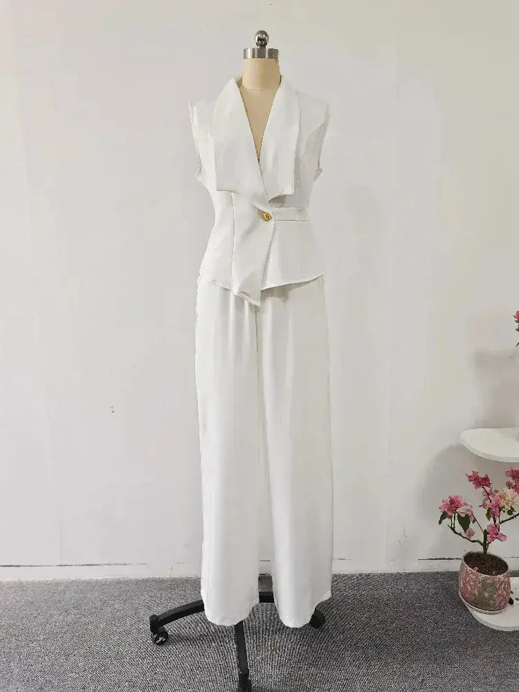 Trenluxwear Women's spring 2 Piece sleeveless Suit TrenLux Wear