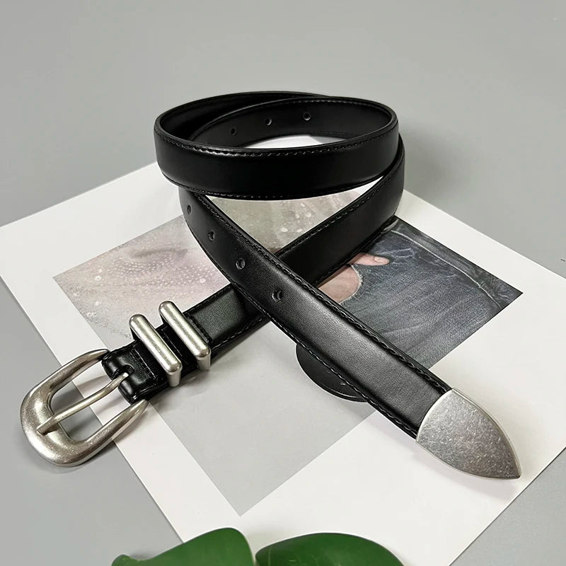 Women's Real Leather Jeans Belt. TrenLux Wear