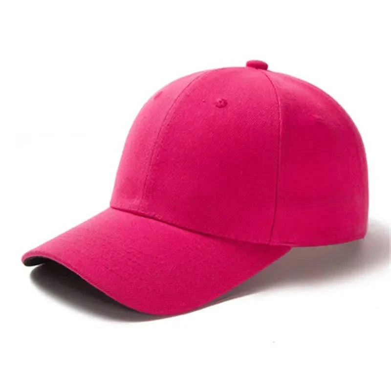 Unisex plain baseball cap by TrendLux Wear, adjustable structured hat in multiple colors, shown in navy blue with curved brim.