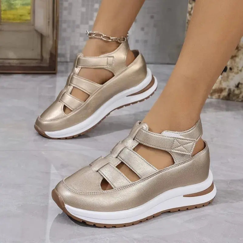 TrenLux Wear Women's PU-EVA Platform Wedge High Heel Open Toe Gladiator Sandals TrenLux Wear