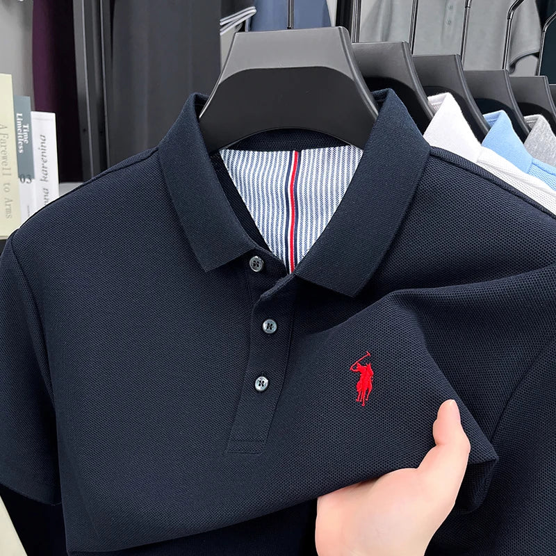 Men's Embroidered Cotton Golf Polo