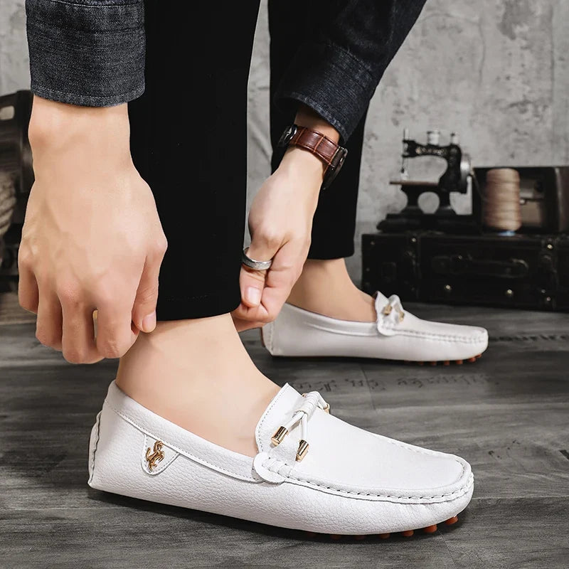 Men's Metal-Detail Slip-On Loafers