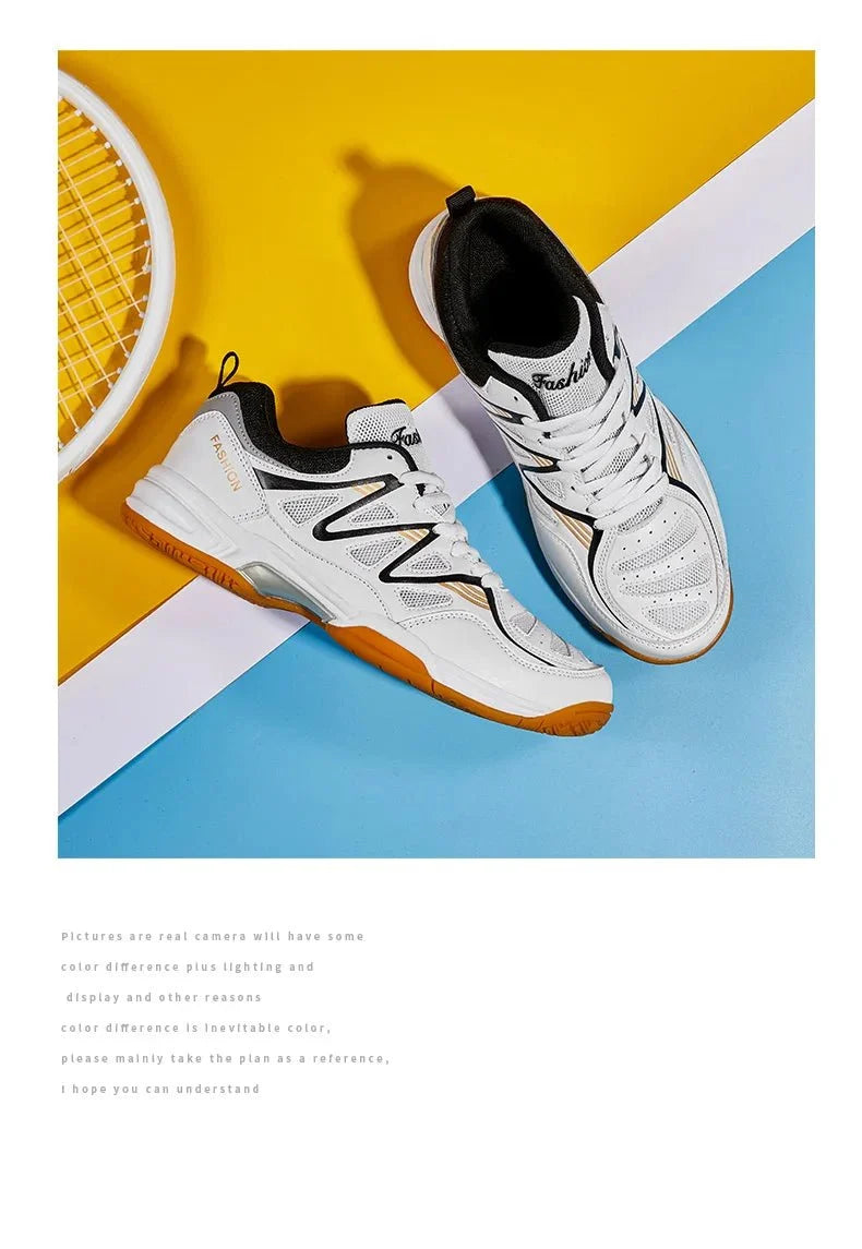TrendLux Wear men's professional tennis and badminton athletic shoes with anti-slip soles and all-season court grip.