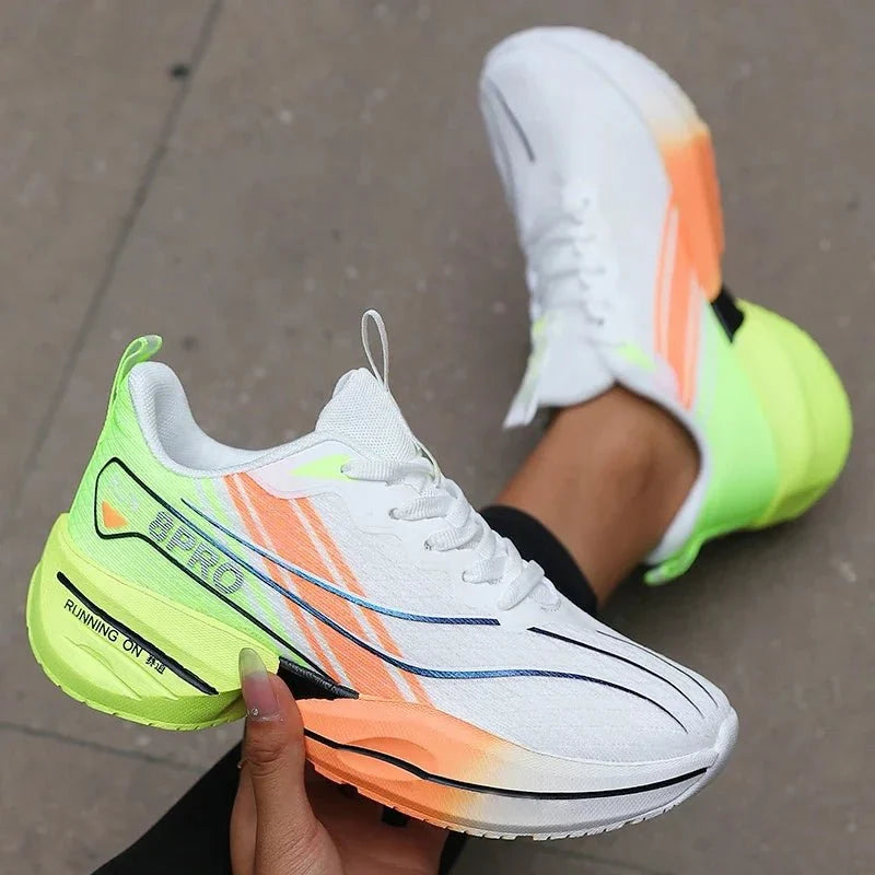 Men's TrendLux Wear carbon plate athletic tennis and running shoes with breathable mesh and soft sole for comfort and performance.