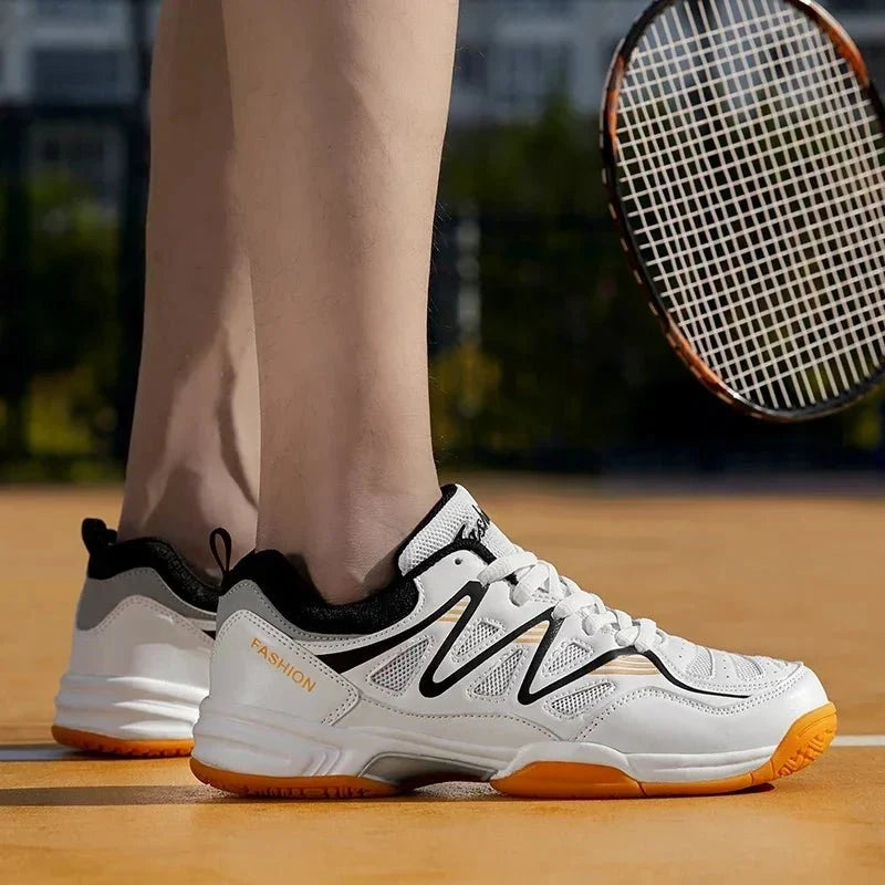 Unisex TrendLux Wear breathable athletic court sneakers for tennis and volleyball, available in sizes 35-50.