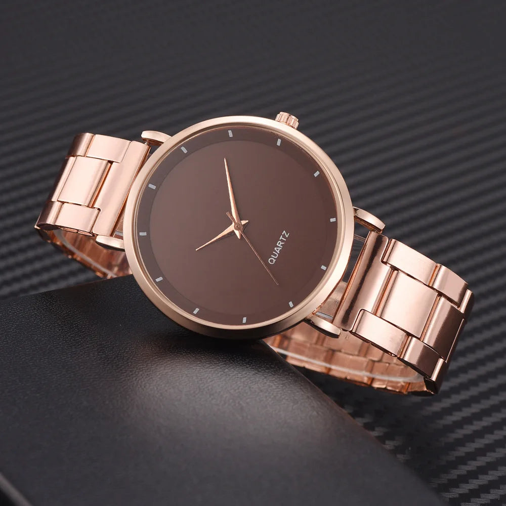 TrenLux Wear Women's Rose Gold Stainless Steel Fashion/Business Quartz Wristwatch TrenLux Wear