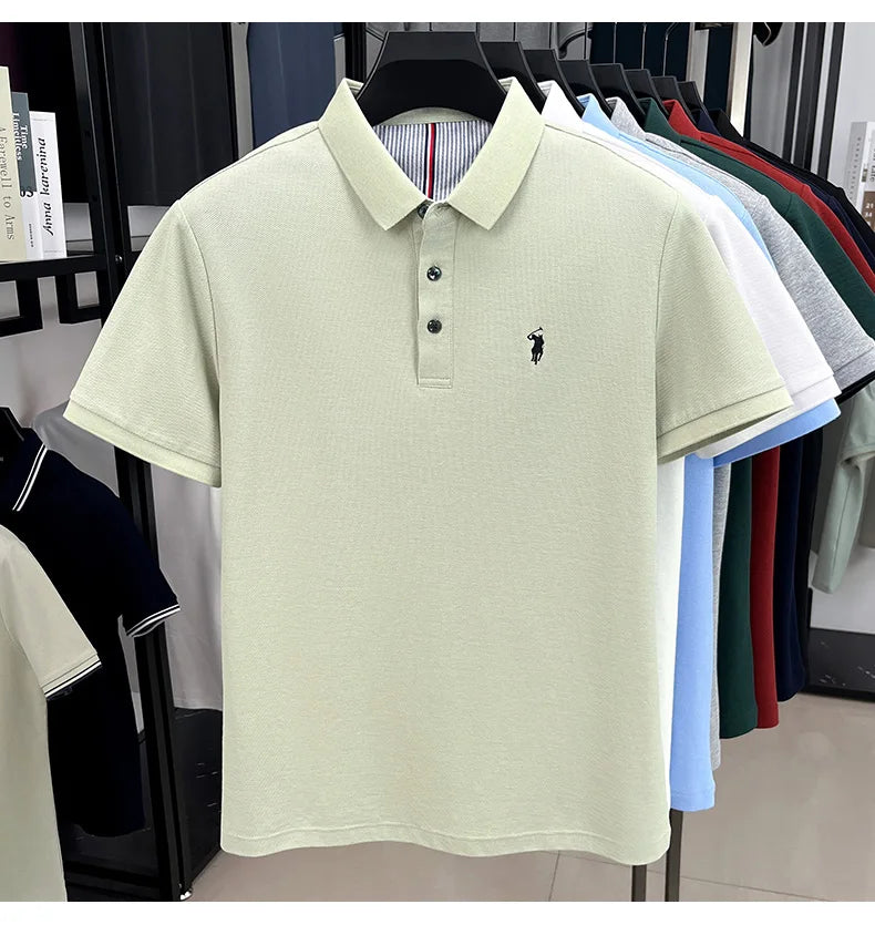 Men's Embroidered Cotton Golf Polo
