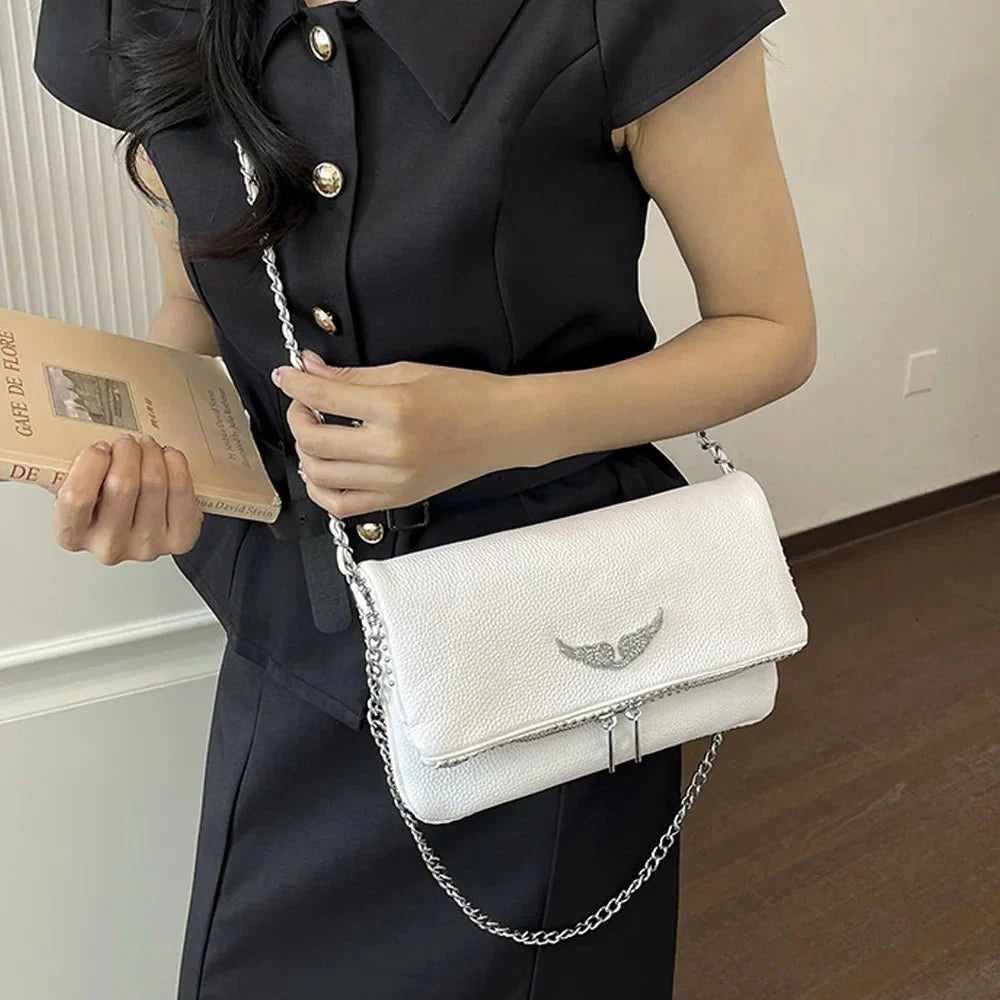 Chain Shoulder PU Leather Flip-Cover Shoulder Bag - TrendLux Wear