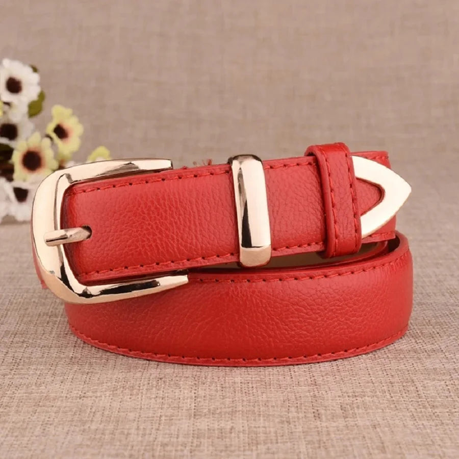 Women's Vintage Pin Buckle PU Leather Trouser Belt. TrenLux Wear