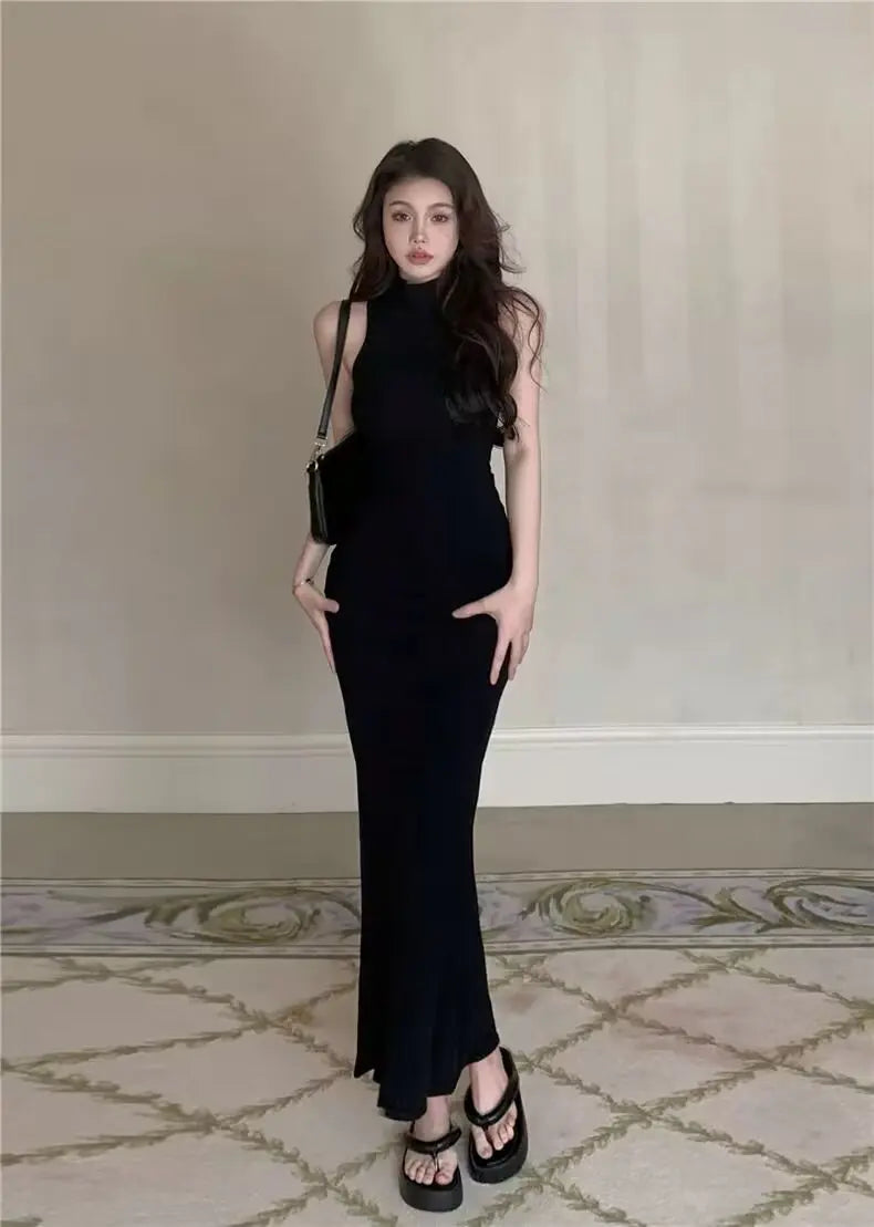 TrenLux Wear Women's Knit Turtleneck Bodycon Ankle-Length Maxi Dress The Glow Sanctuary