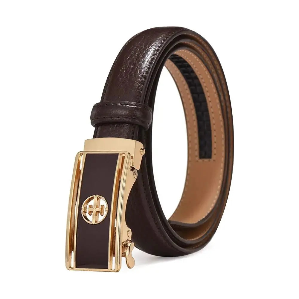Women's Luxury Genuine Leather Belt — Automatic Buckle Waistband (105 cm) TrenLux Wear