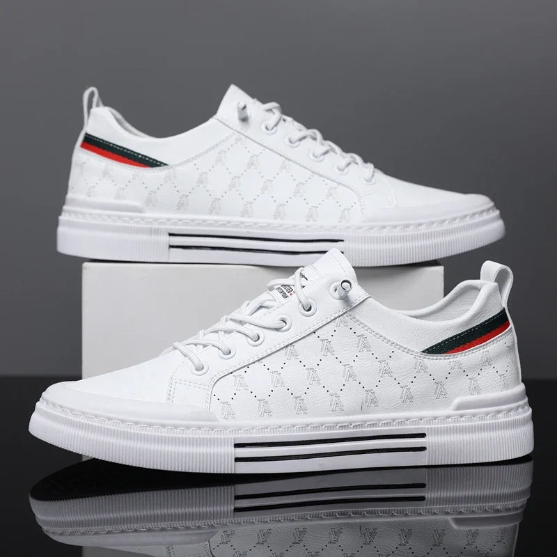 Men's waterproof all-season sport sneakers by TrendLux Wear, low-top lace-up shoes with breathable design and sporty style.